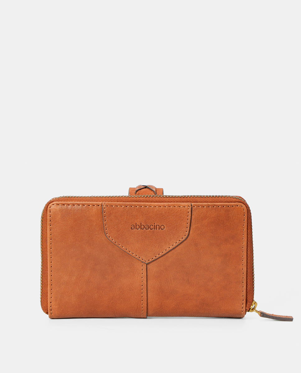 cartera-mediana-mujer-abbacino-piel-cognac image 4