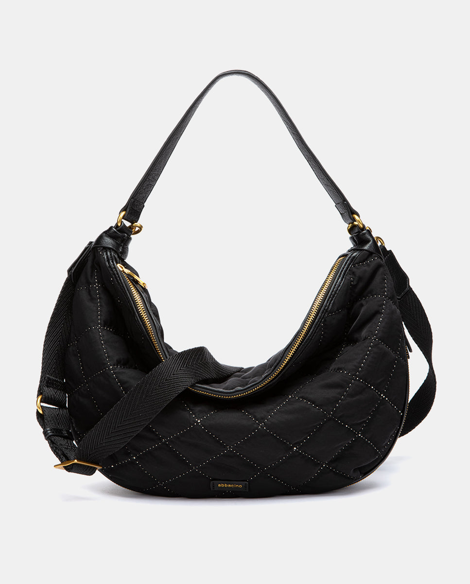 abbacino-bolso-de-hombro-acolchado-negro-reciclado image 4