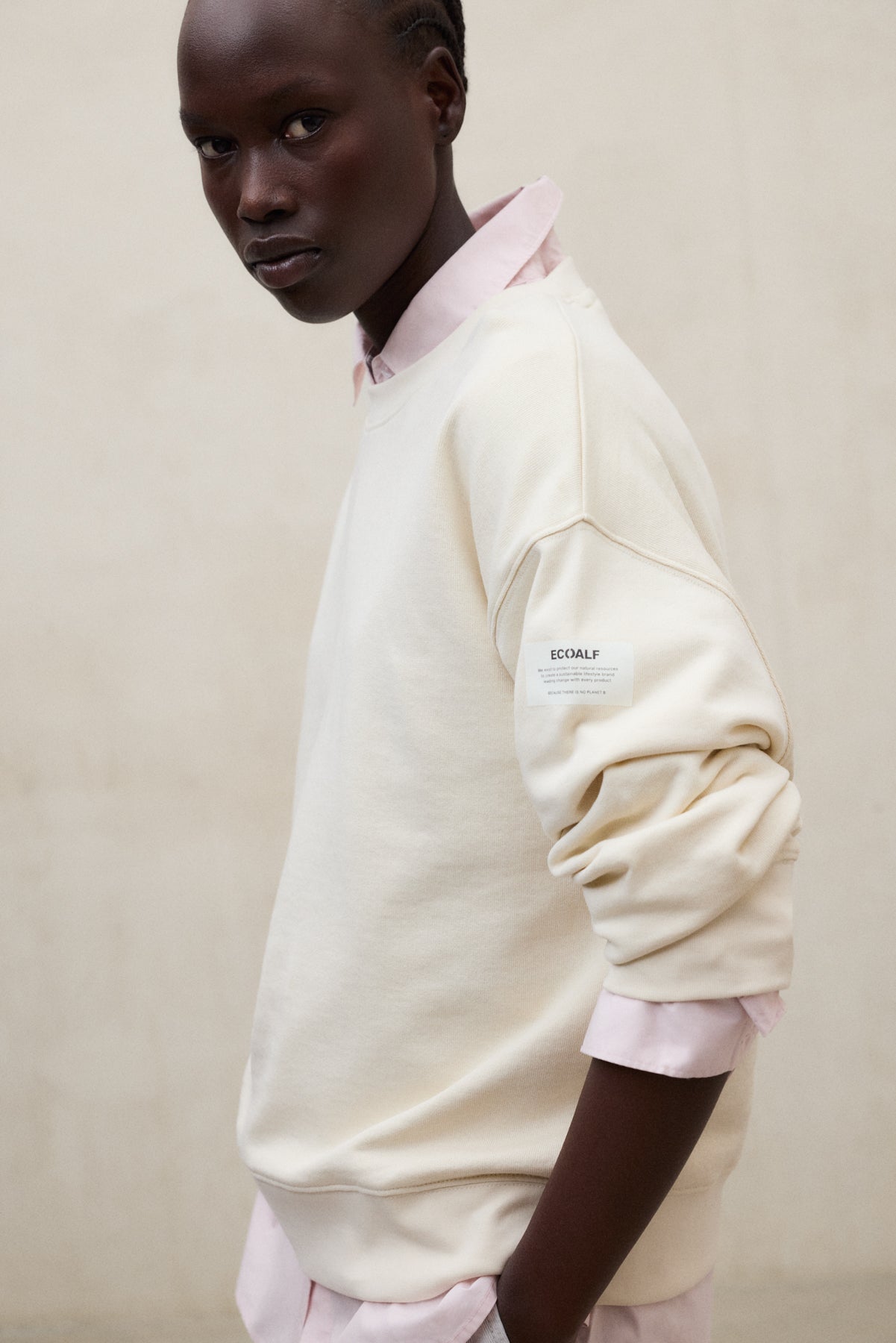 ecoalf-sudadera-godoy-beige-mujer-algod-n-reciclado image 4