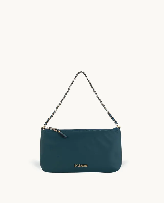 cartera-kbas-de-nylon-color-teal-27x6x15-cm-asa-de-hombro-y-bandolera image 1