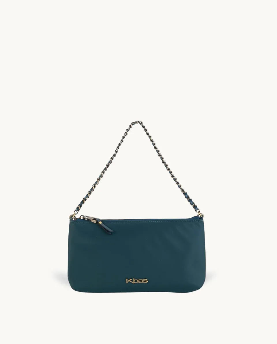 cartera-kbas-de-nylon-color-teal-27x6x15-cm-asa-de-hombro-y-bandolera image 1