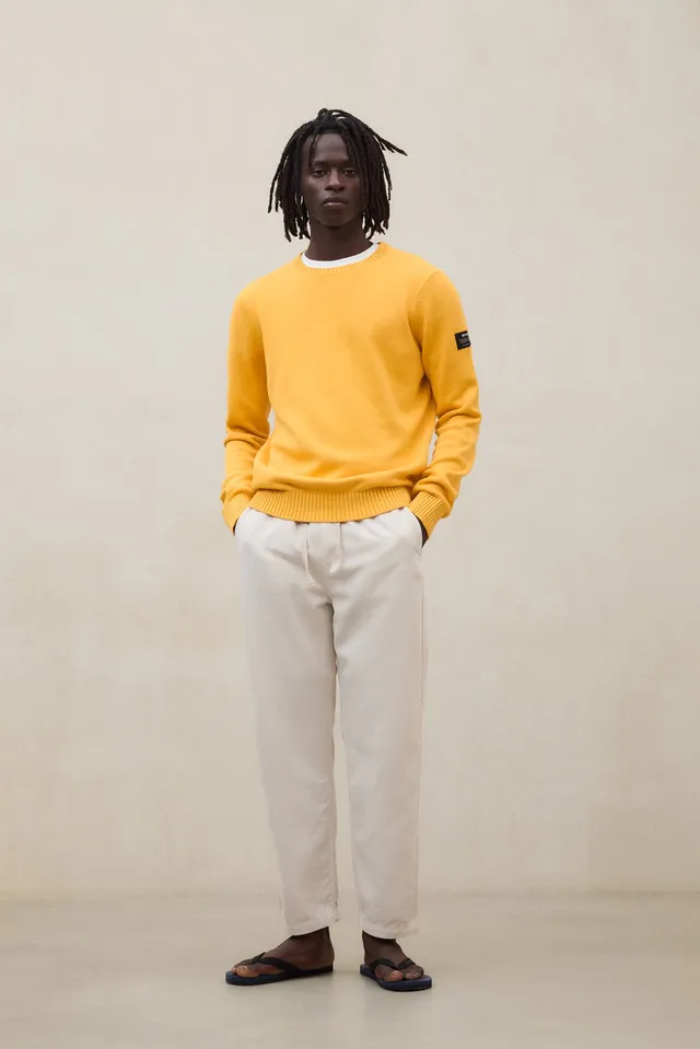 ecoalf-jersey-tail-amarillo-50-algod-n-reciclado-fit-regular-lavado-a-la-piedra image 1