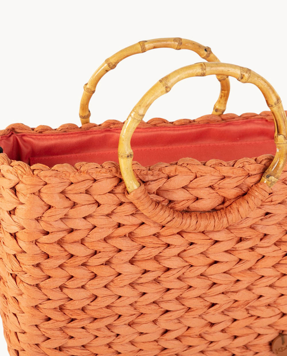 kbas-bolso-de-mano-de-fibra-natural-con-cremallera-color-teja-27x11x20-cm image 6
