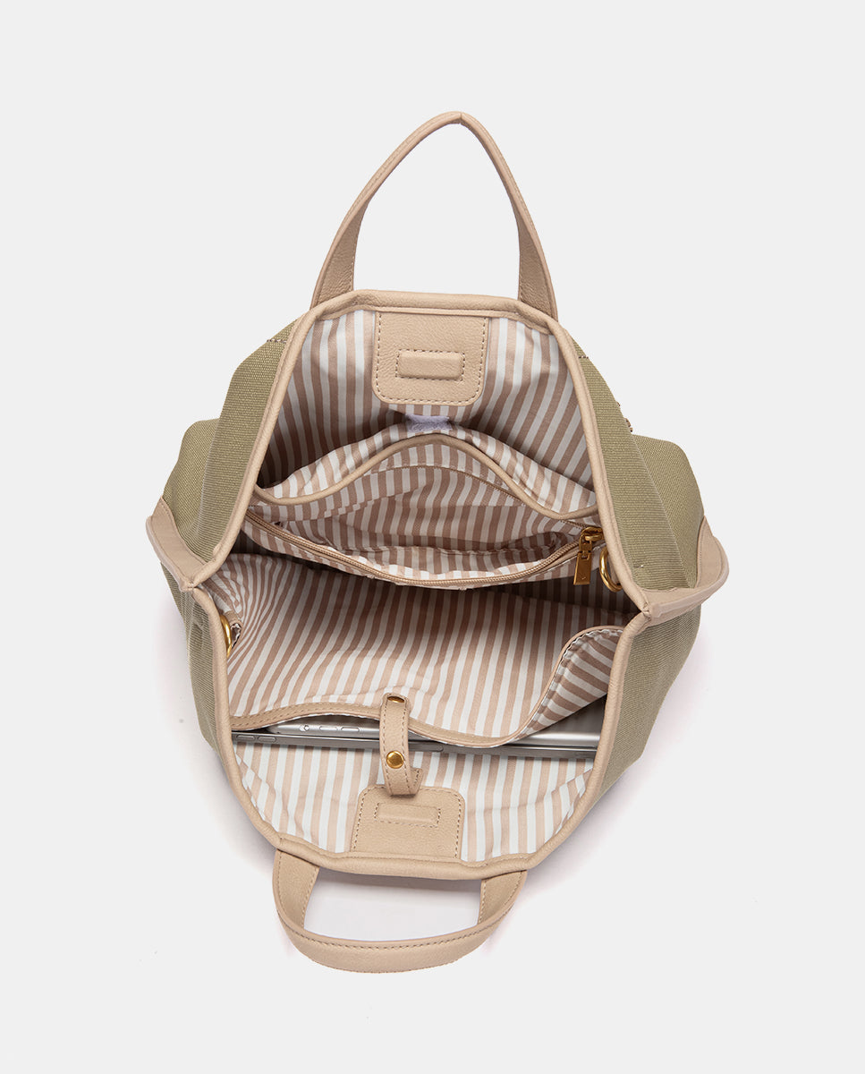 abbacino-bolso-shopper-verde-en-materiales-reciclados image 6