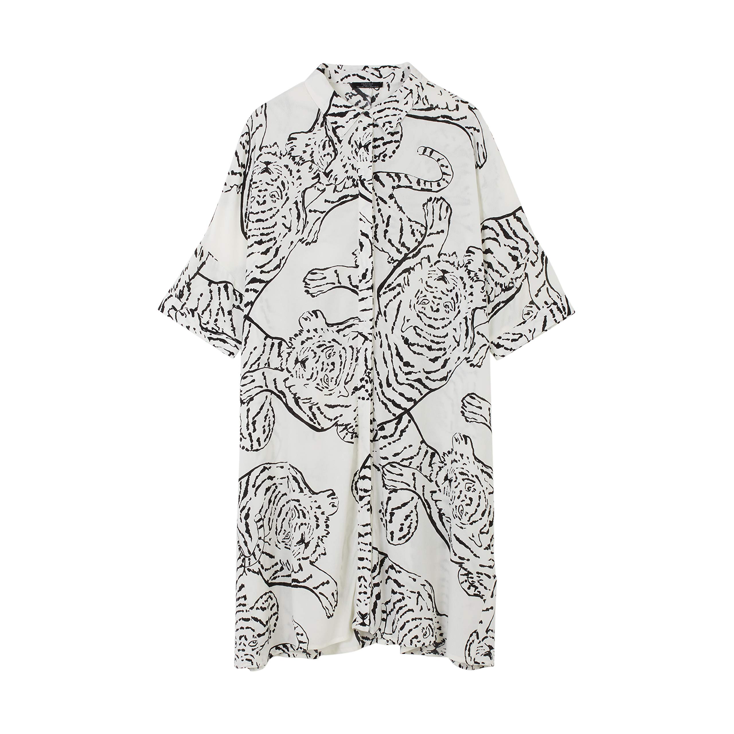 parfois-vestido-camisero-estampado-animal-para-mujer image 1