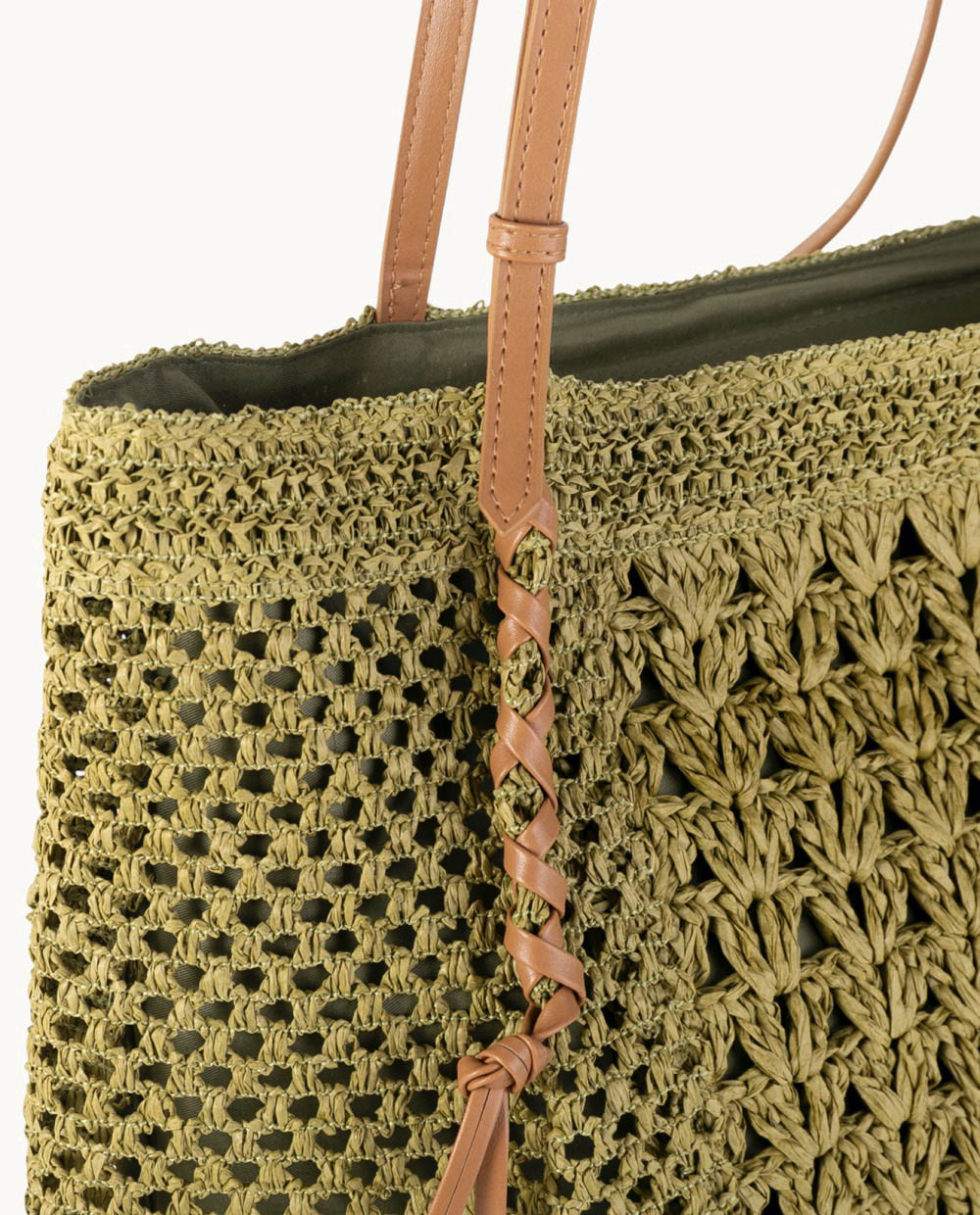 kbas-tote-de-fibra-natural-con-cremallera-color-kaki image 3