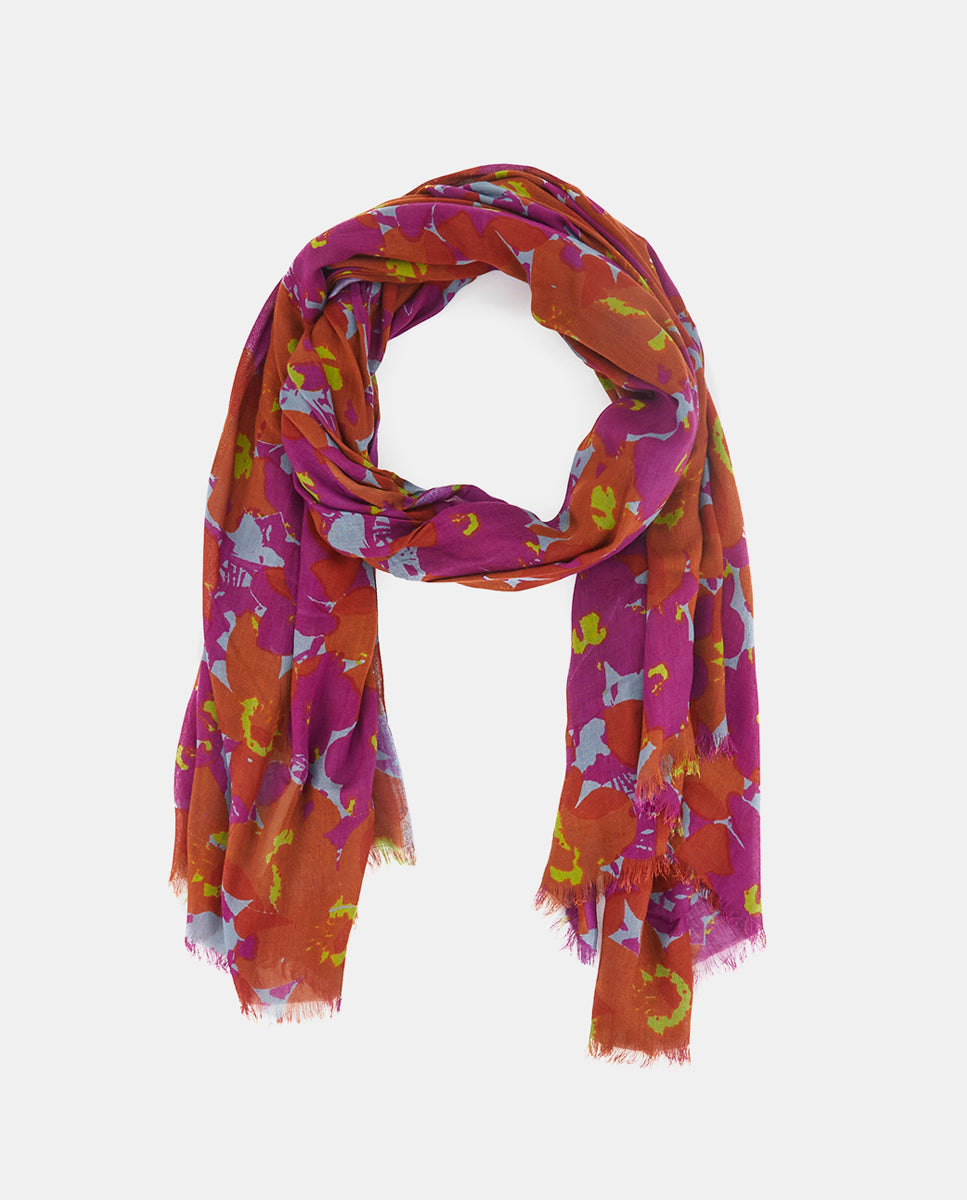 abbacino-pa-uelo-de-viscosa-estampado-floral-naranja image 2