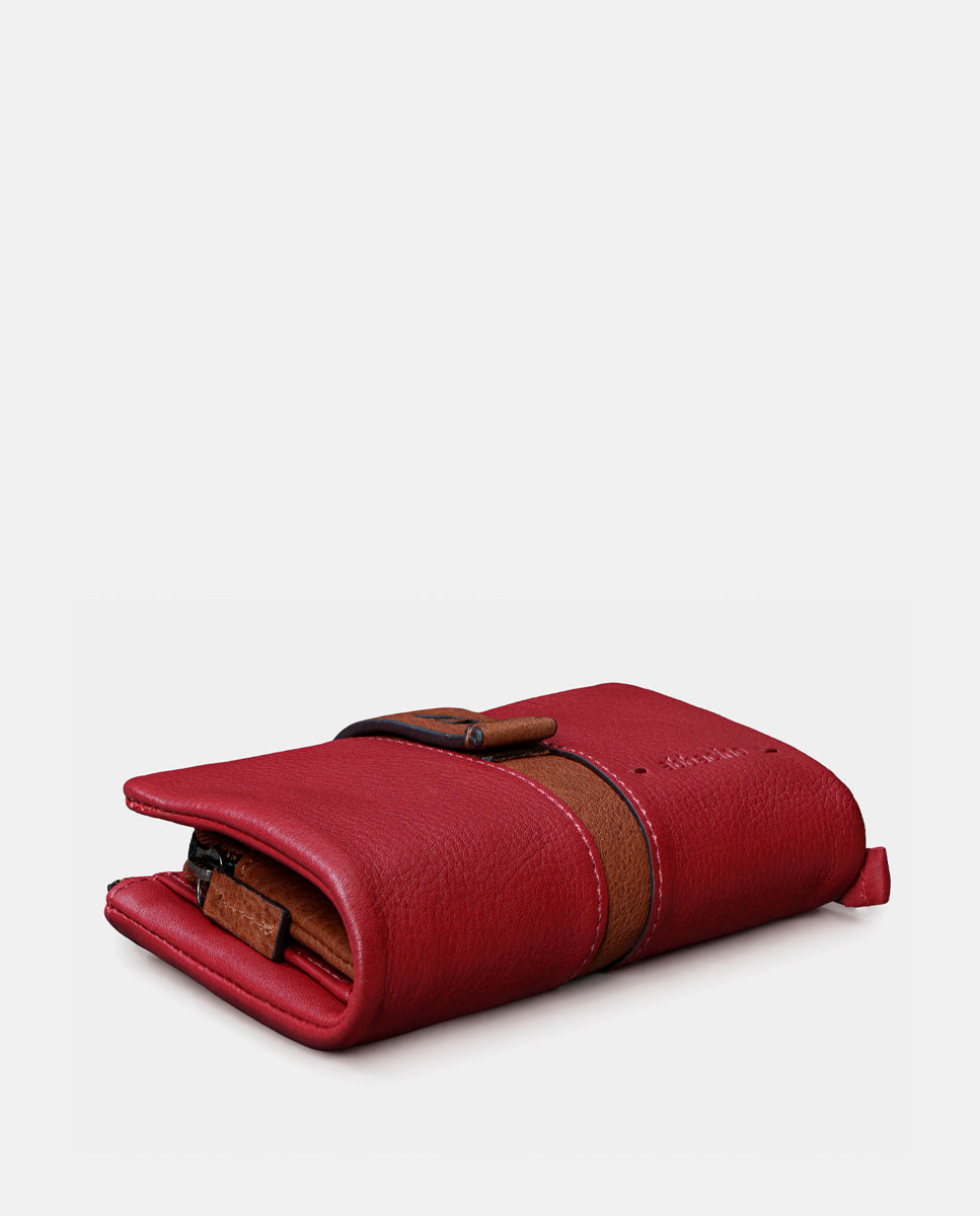 abbacino-cartera-mediana-de-mujer-en-piel-roja-3 image 5