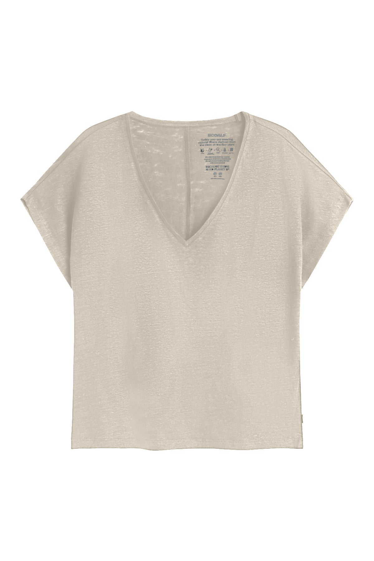 ecoalf-camiseta-arendal-beige-de-lino-para-mujer image 6