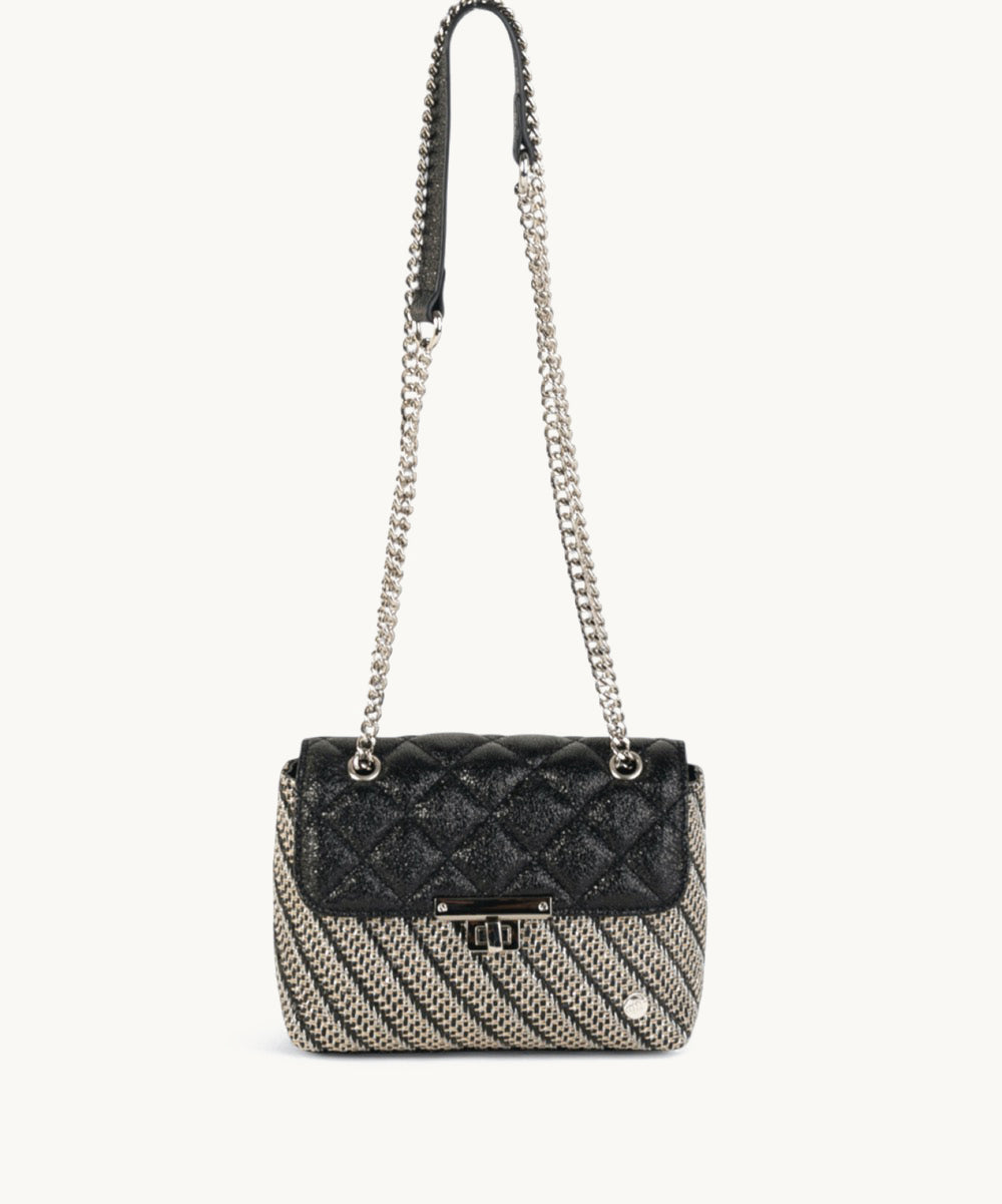 kbas-coctail-dalila-bandolera-de-pu-y-rafia-negro image 3