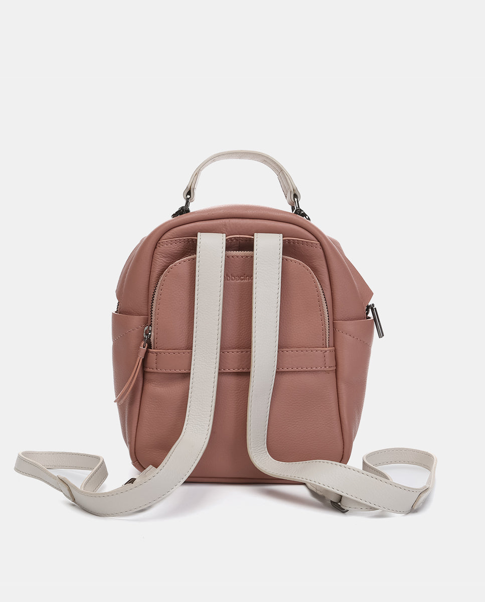 mochila-abbacino-piel-rosa-bicolor image 3