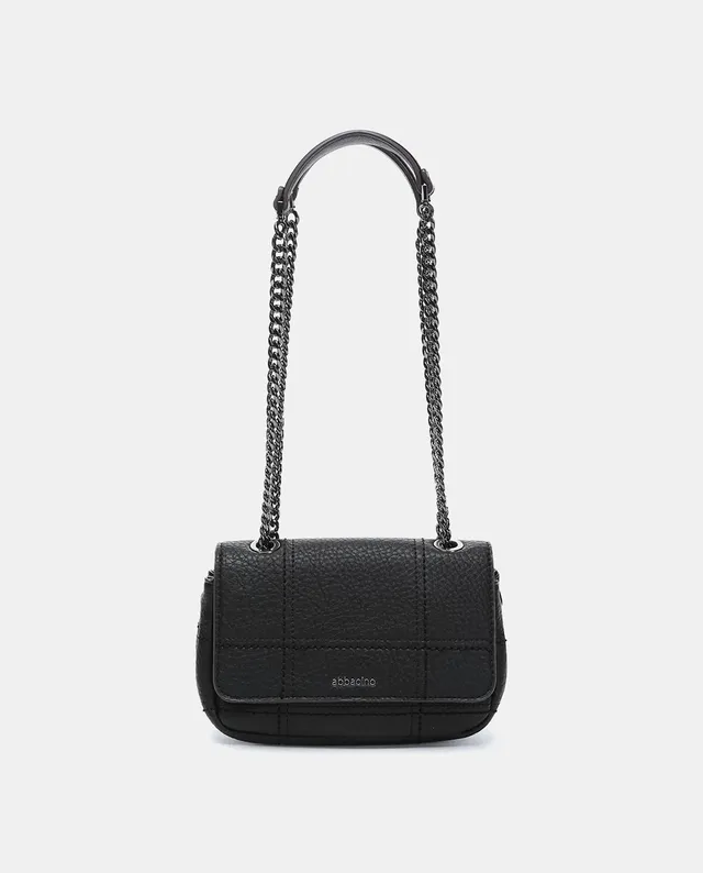 abbacino-bolso-hombro-peque-o-negro-reciclado-cuadros image 1