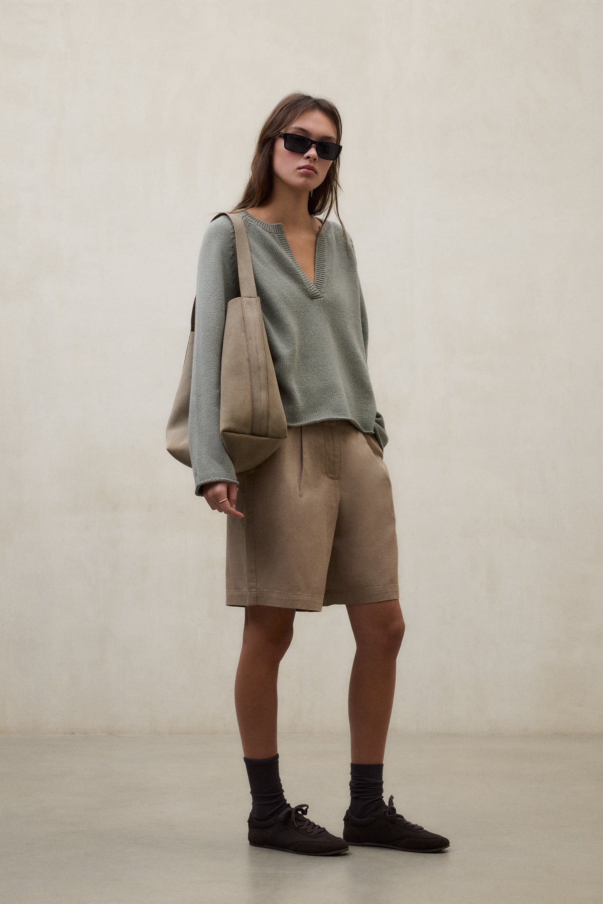ecoalf-jersey-nour-verde-de-punto-oversize-para-mujer image 1
