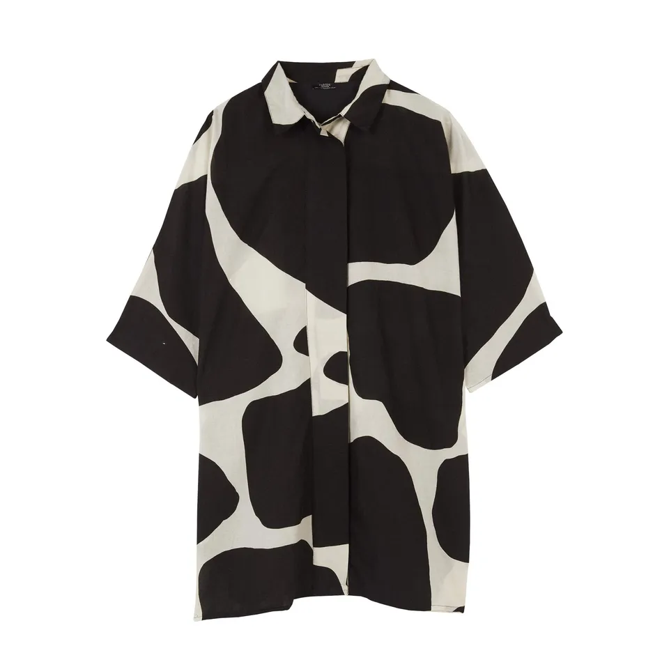 parfois-vestido-oversize-estampado-de-lino-para-mujer image 1
