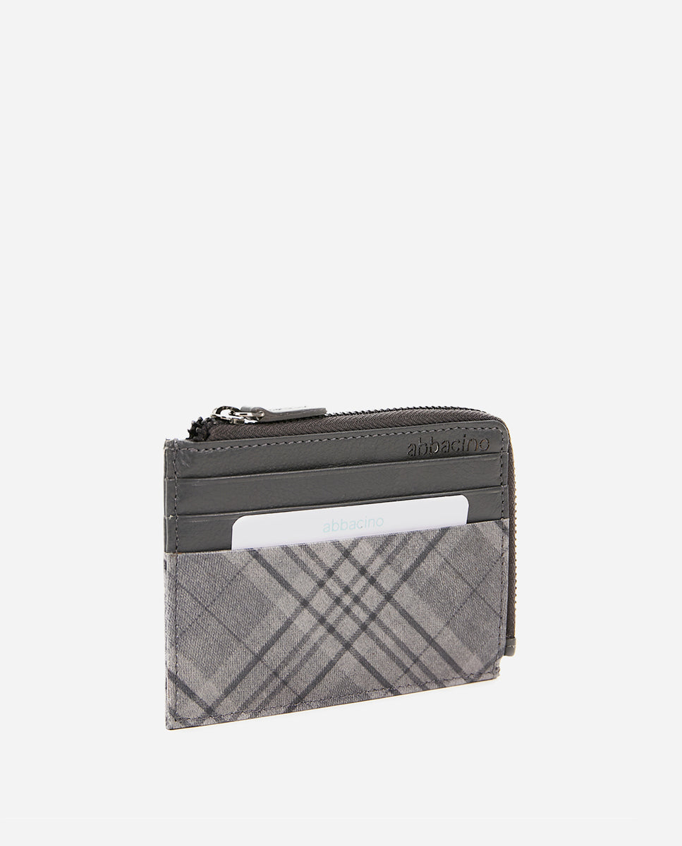 abbacino-monedero-tarjetero-mujer-piel-cuadros-gris image 2