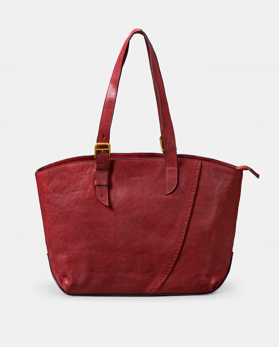 abbacino-shopper-en-piel-rojo-de-mujer-bolso-de-hombro-premium image 1