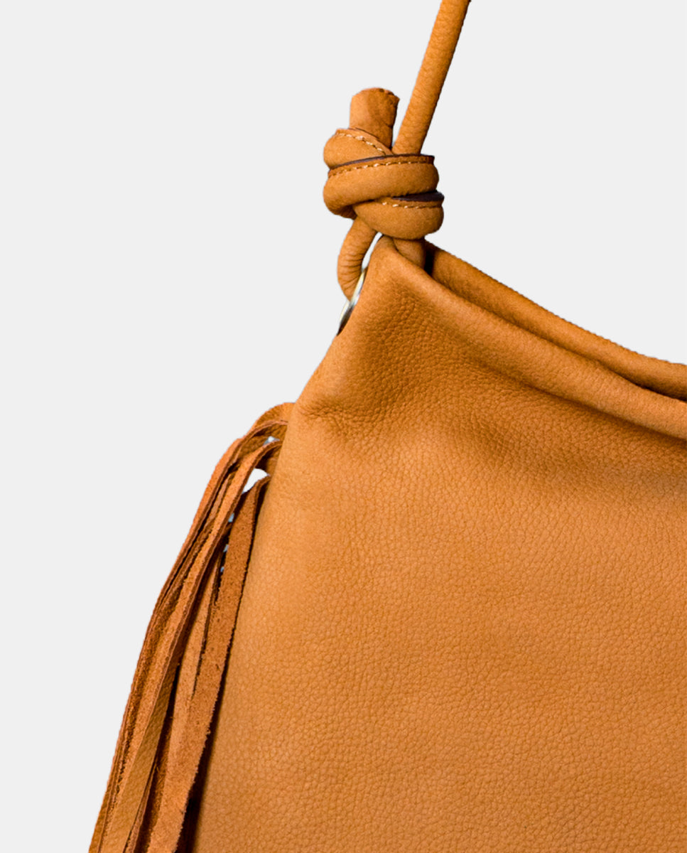 abbacino-bolso-de-hombro-en-piel-con-flecos-cognac image 6