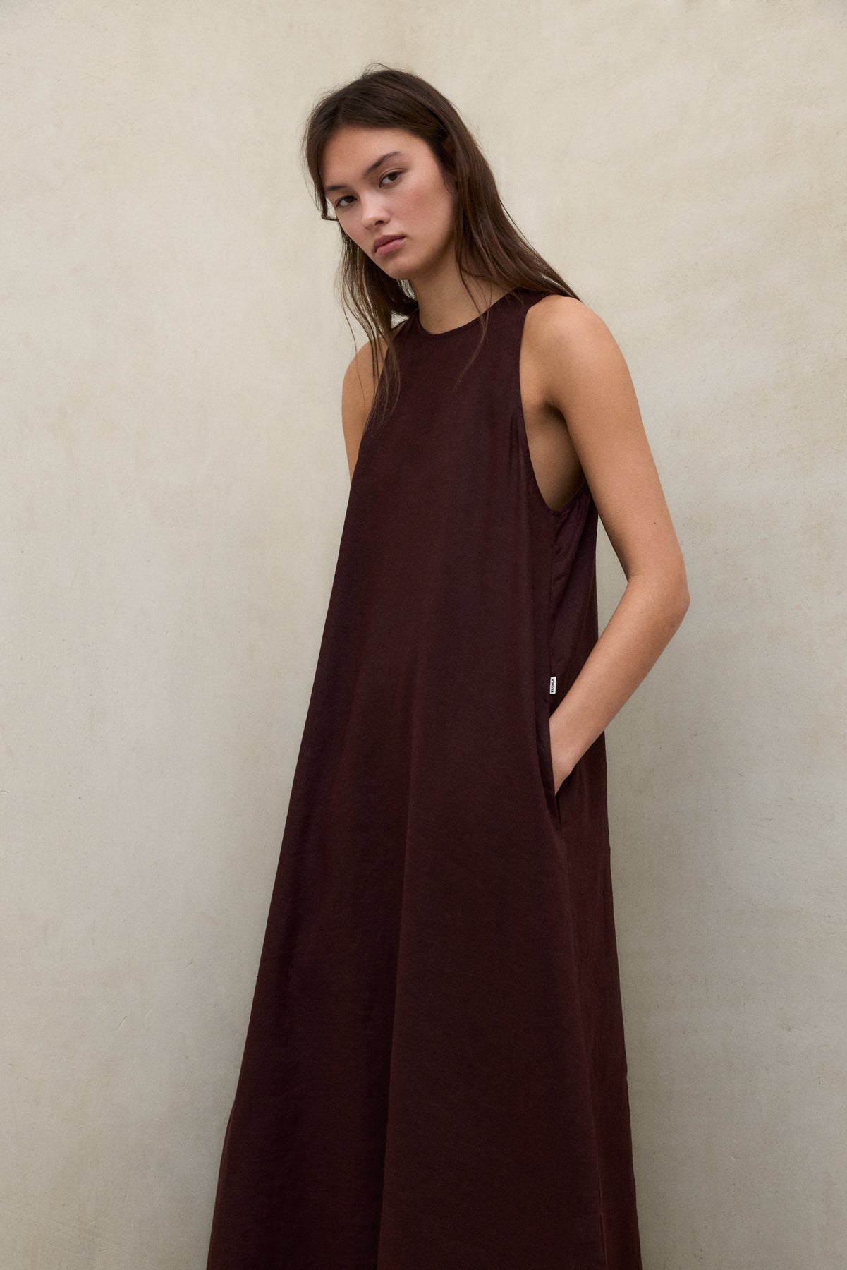 vestido-ecoalf-ukara-marr-n-de-mujer image 1