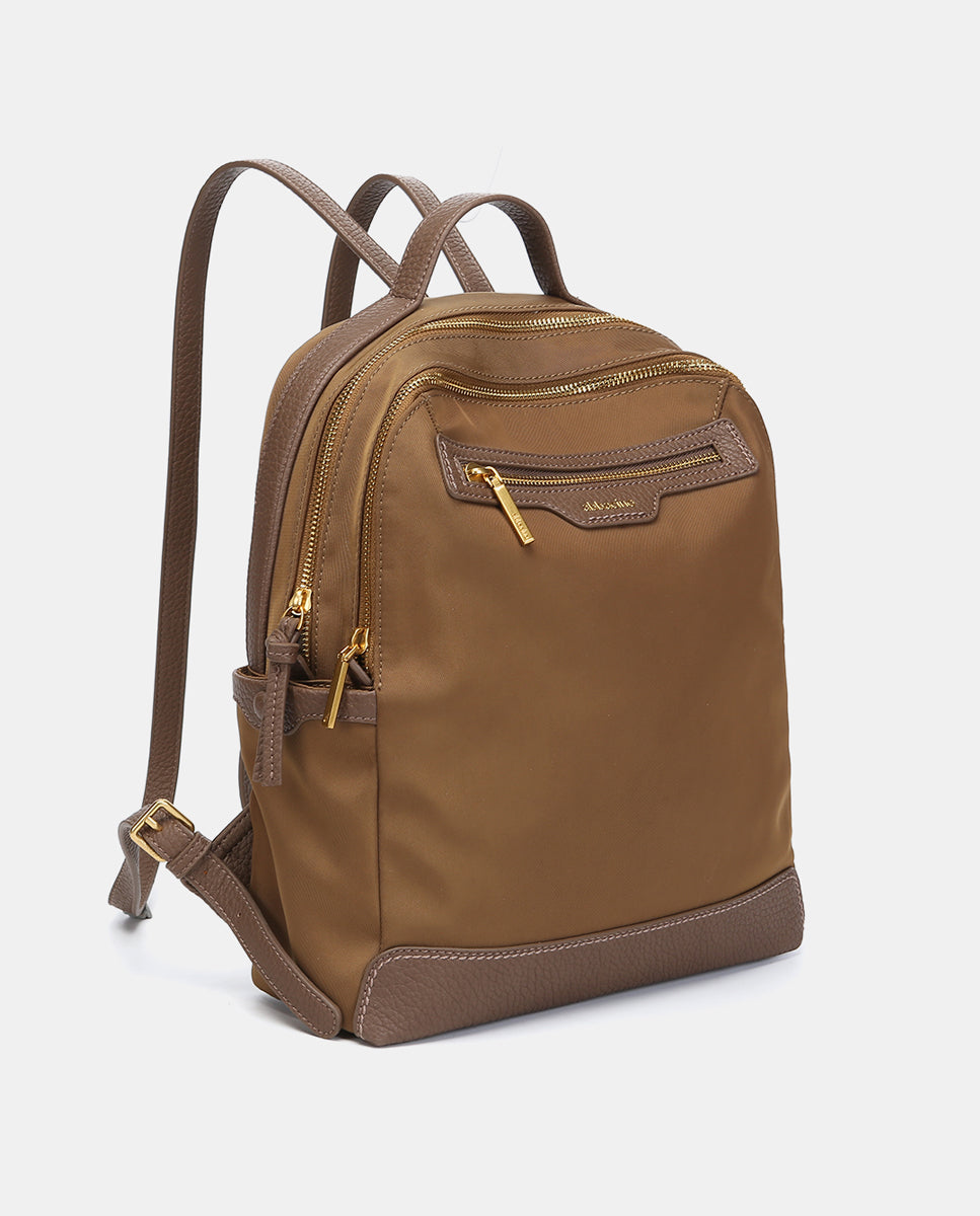 abbacino-mochila-mujer-tejido-reciclado-camel image 2