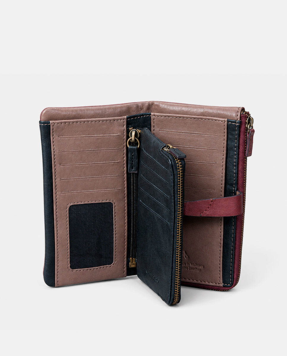 cartera-grande-de-mujer-abbacino-en-piel-burdeos-con-trenzado image 2