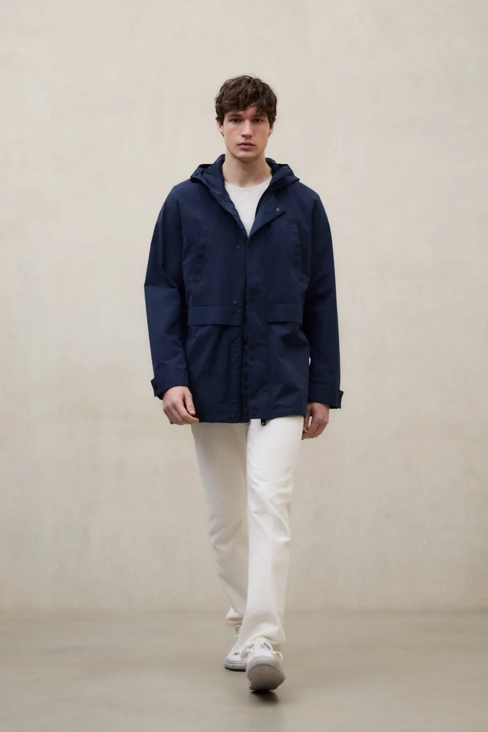 ecoalf-chaqueta-gab-azul-marino-de-hombre-85-poli-ster-reciclado-con-capucha-y-c image 1