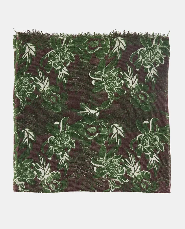 abbacino-pa-uelo-de-lana-floral-verde image 1