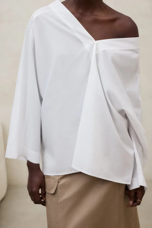 camisa-pia-de-ecoalf-para-mujer-blanca-72-tencel-lyocell-banda-el-stica-trasera- image 1