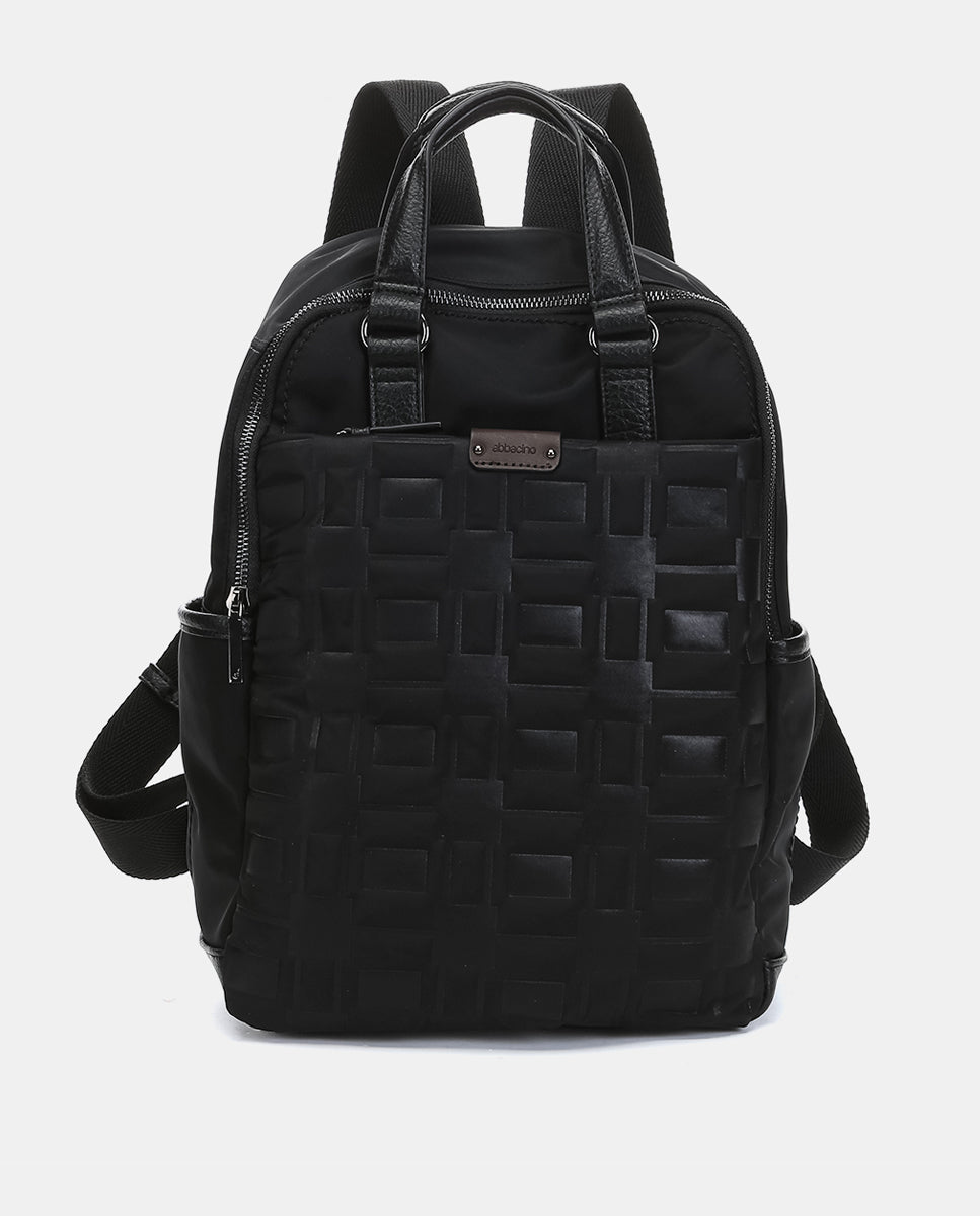 abbacino-mochila-nylon-reciclado-acolchado-negra image 1