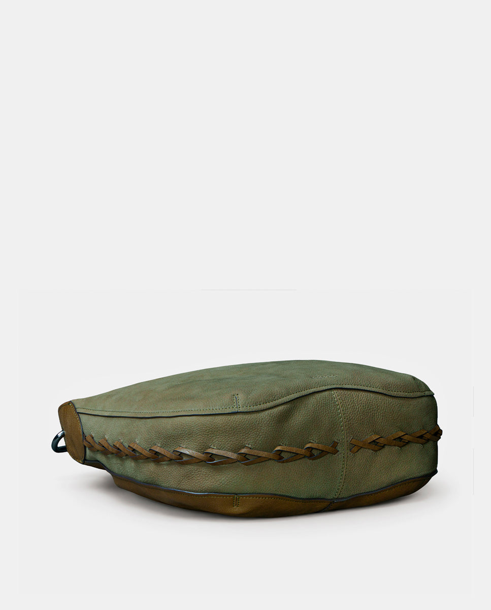abbacino-bolso-hombro-nobuck-verde-trenzado image 5