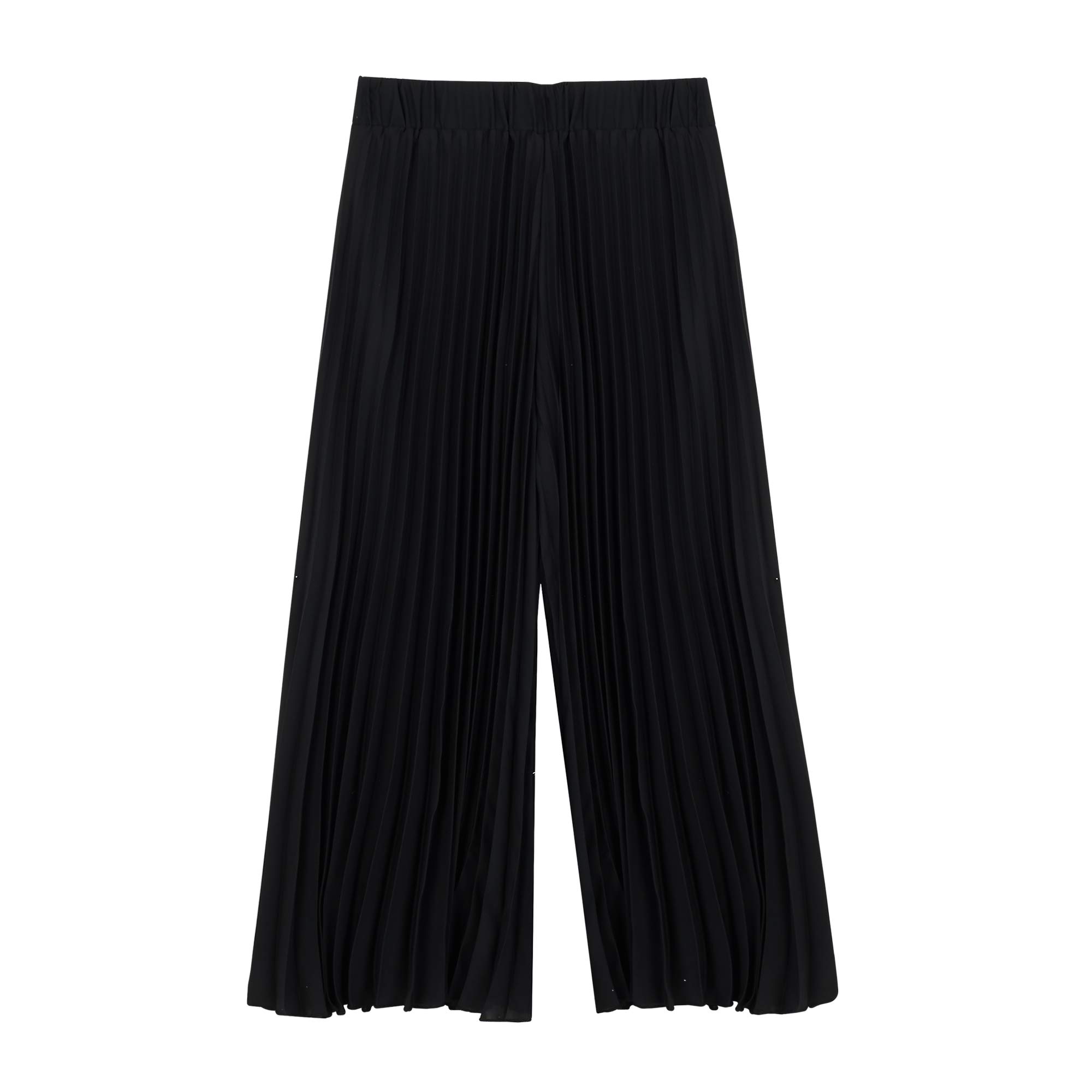 parfois-pantal-n-ancho-plisado-negro-mujer image 1