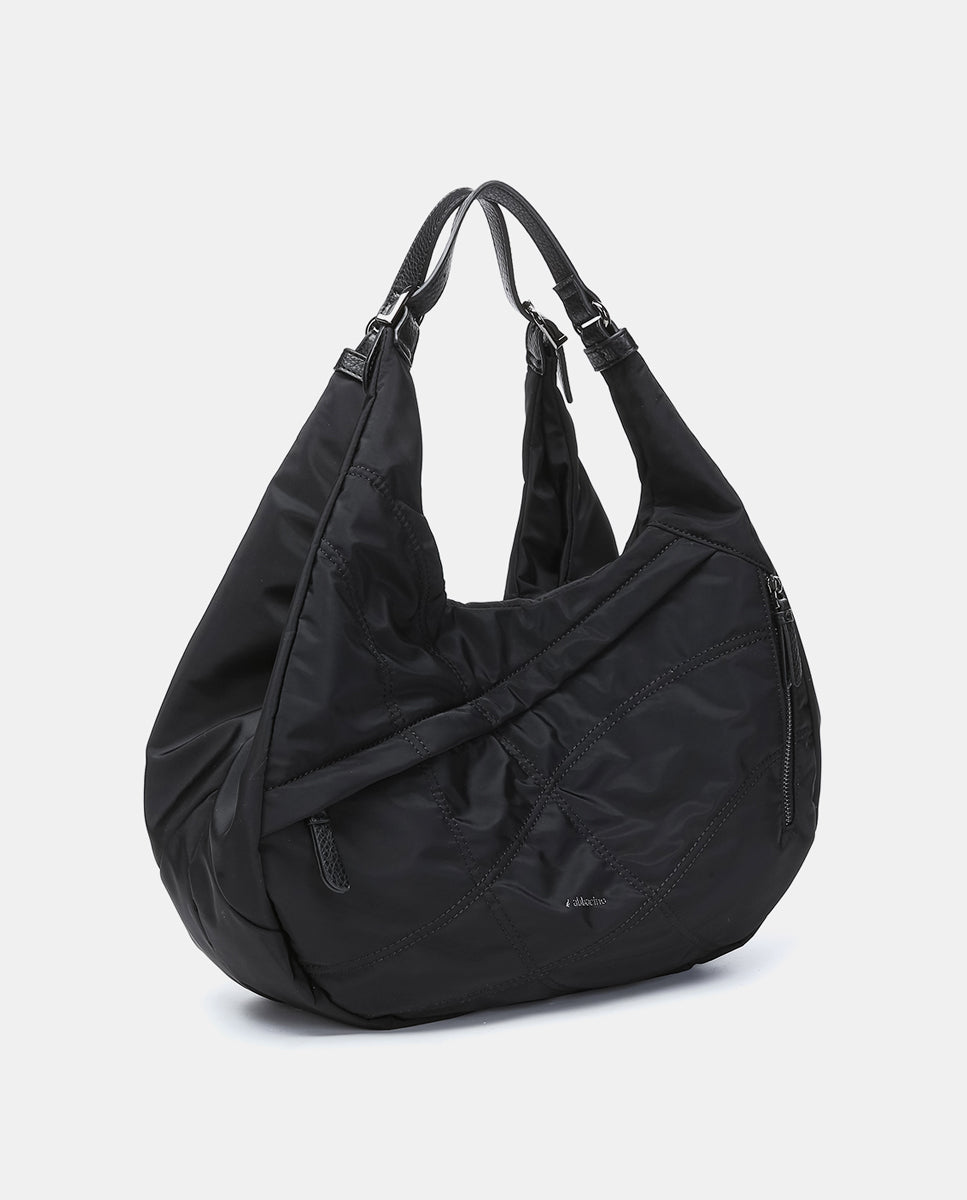 abbacino-bolso-hombro-hobo-reciclado-negro image 2