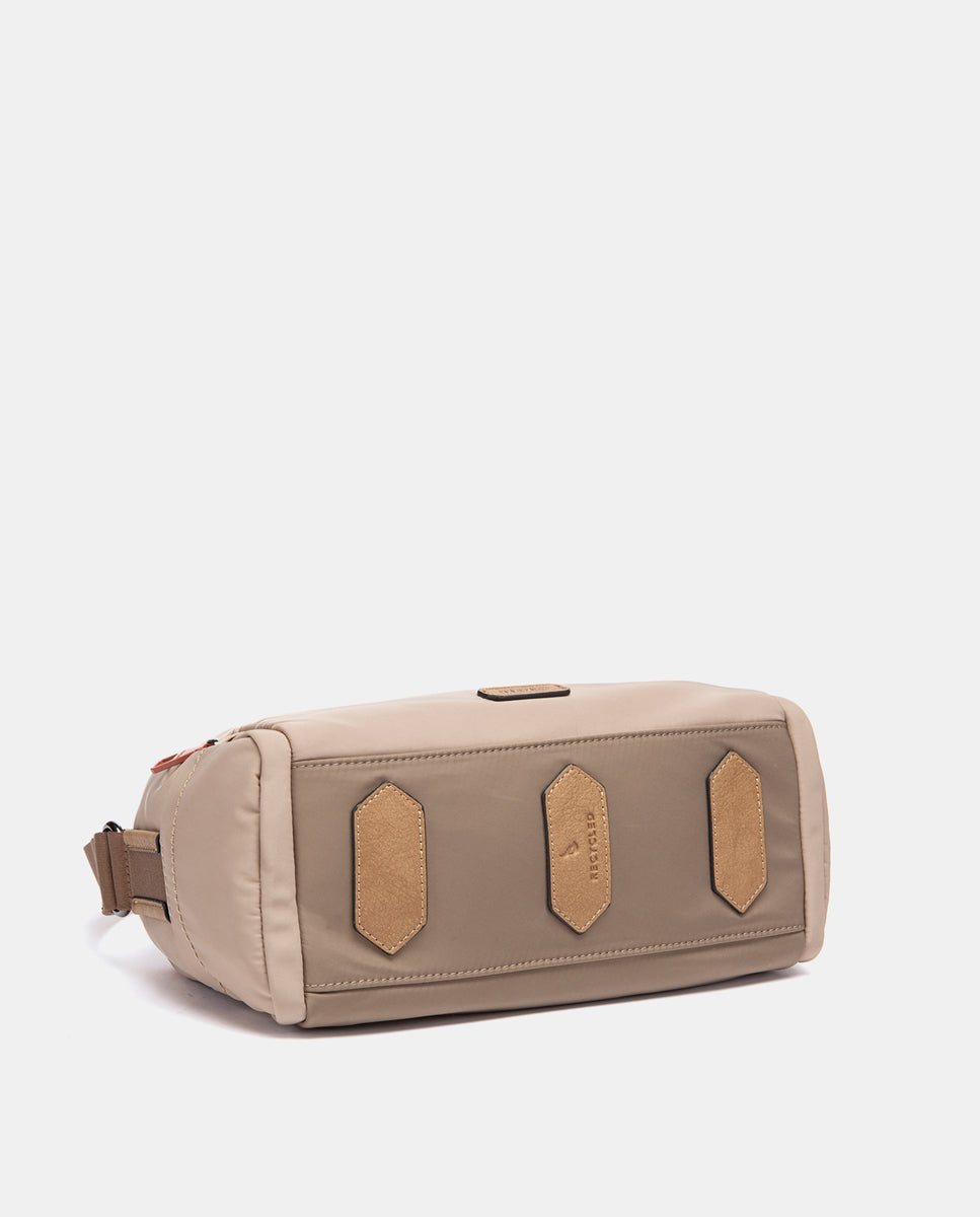 abbacino-bandolera-beige-de-materiales-reciclados-ajustable-diario image 4
