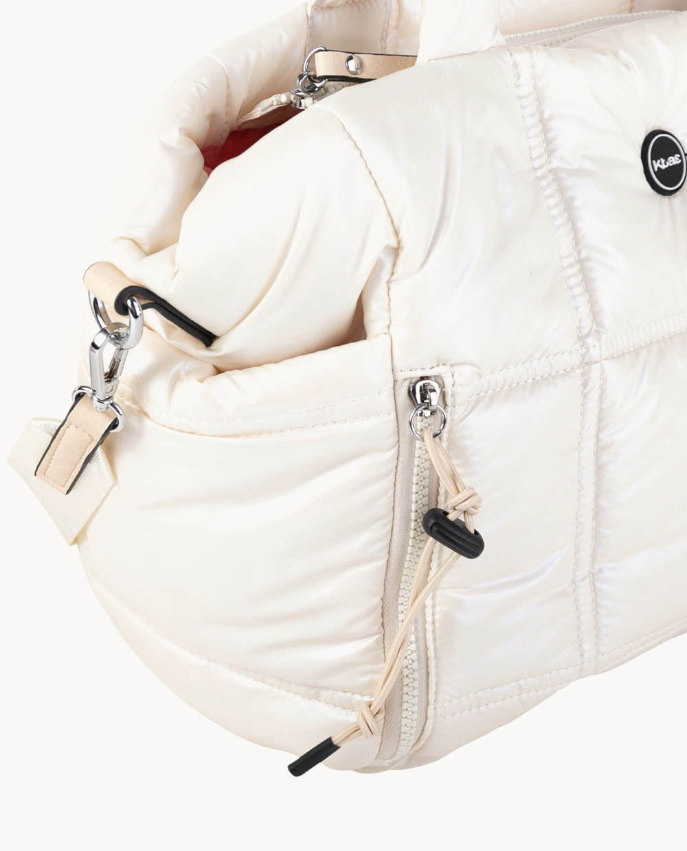 shopper-de-nylon-kbas-con-cremallera-color-marfil image 3