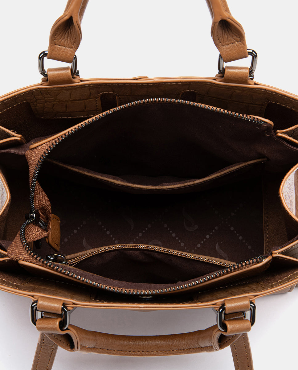 bolso-de-mano-cognac-abbacino-estructurado-reciclado image 6