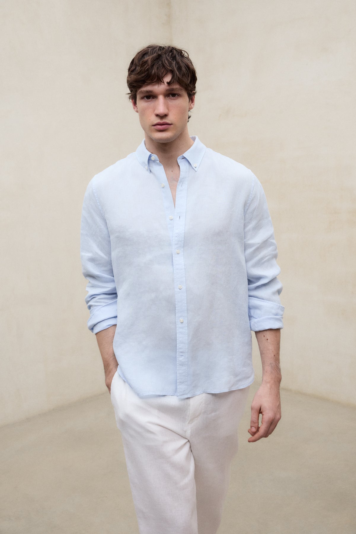 camisa-malibu-ecoalf-azul-claro-de-hombre-100-lino-manga-larga image 3