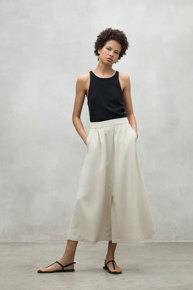 falda-yoko-beige-ecoalf-tencel-lyocell-silueta-en-a image 1