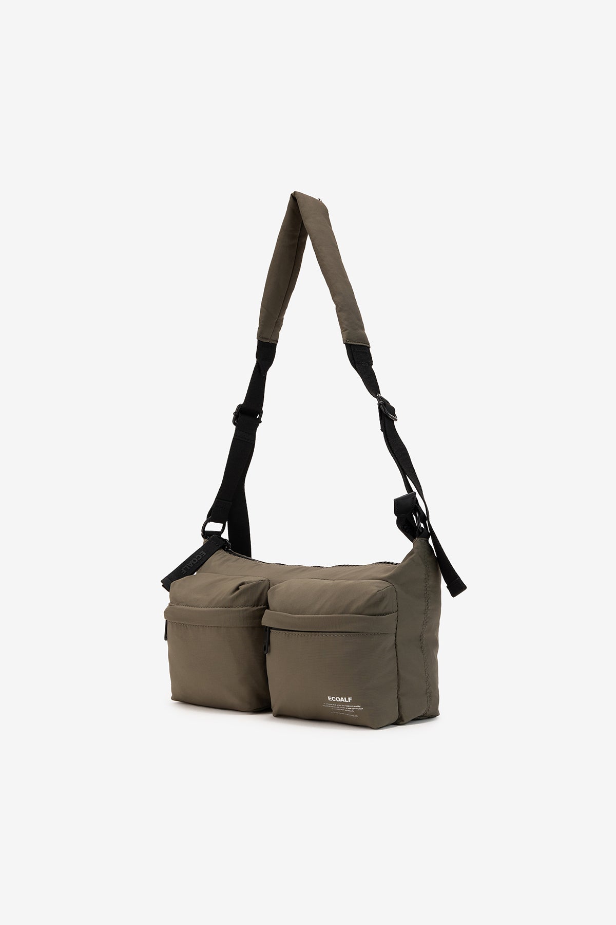 bolso-bandolera-ecoalf-dani-khaki-poliamida-reciclada-ligero-y-acolchado image 1