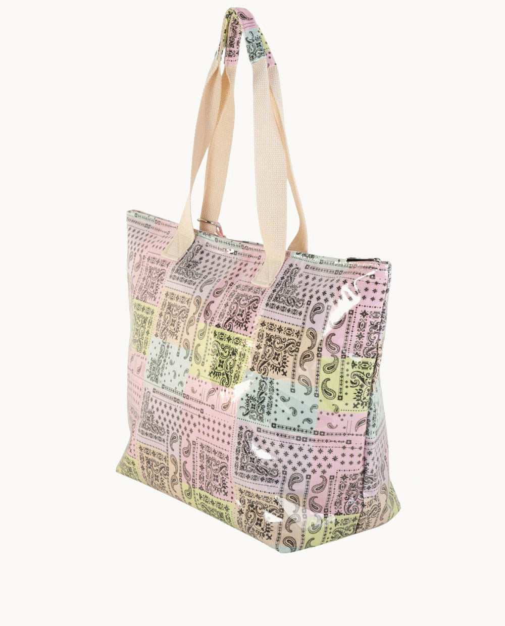bolso-de-playa-kbas-de-lona-plastificada-con-cremallera image 2