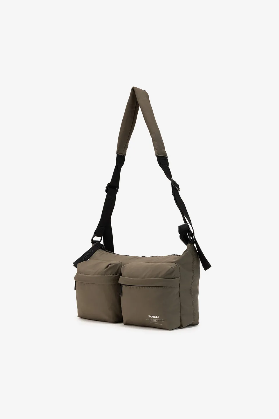 bolso-bandolera-ecoalf-dani-khaki-poliamida-reciclada-ligero-y-acolchado image 1