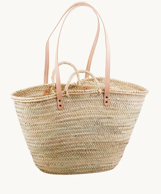 capazo-kbas-de-palma-sin-forro-asas-de-cuero-bandolera-46-x-22-x-27-cm image 1
