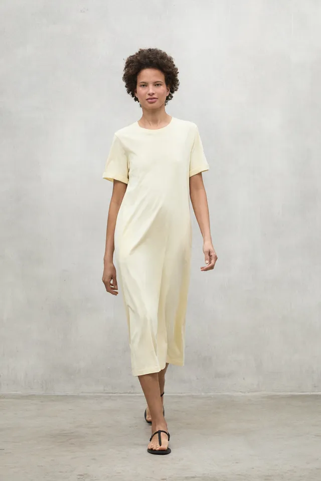 vestido-ecoalf-argento-amarillo-de-algod-n-org-nico-y-reciclado-para-mujer image 1