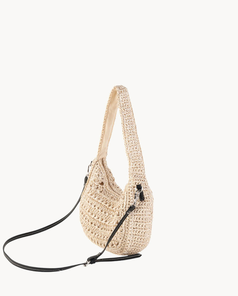 kbas-bolso-hobo-de-algod-n-con-cremallera-color-oro-29x9x17-cm image 2