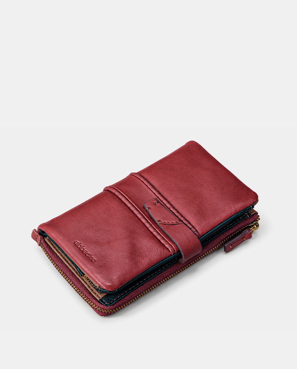 cartera-grande-de-mujer-abbacino-en-piel-burdeos-con-trenzado image 6