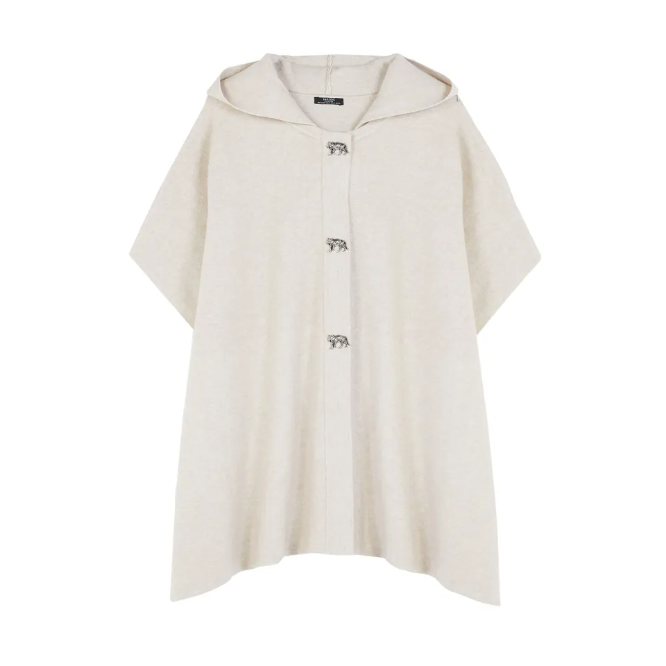 parfois-poncho-de-punto-con-capucha-mujer image 1