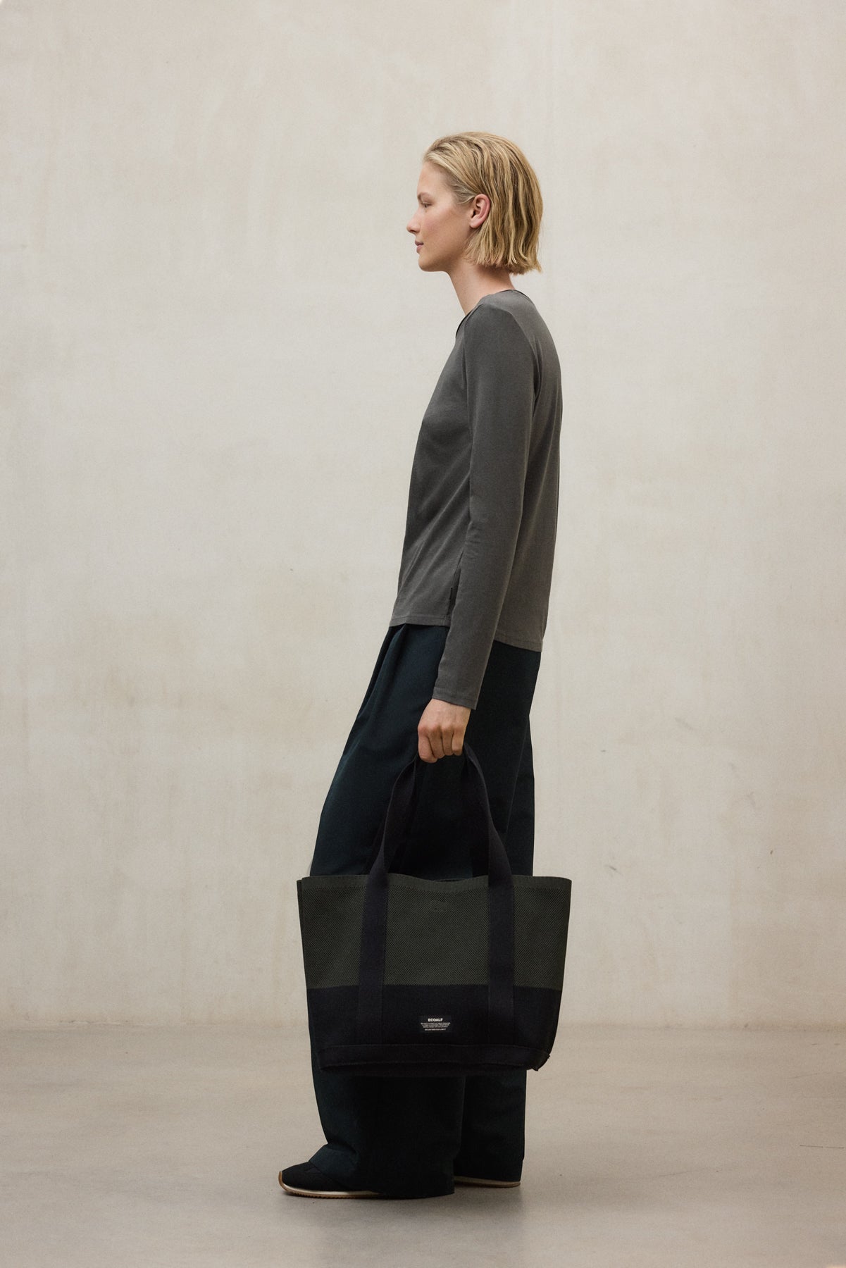 ecoalf-bolso-shopper-tika-khaki-100-poli-ster-reciclado-tejido-de-punto image 1