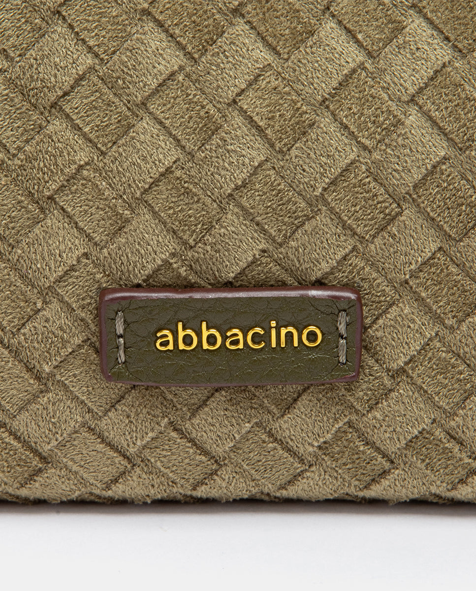 abbacino-bolso-de-mano-verde-trenzado-de-antelina-con-bandolera image 7