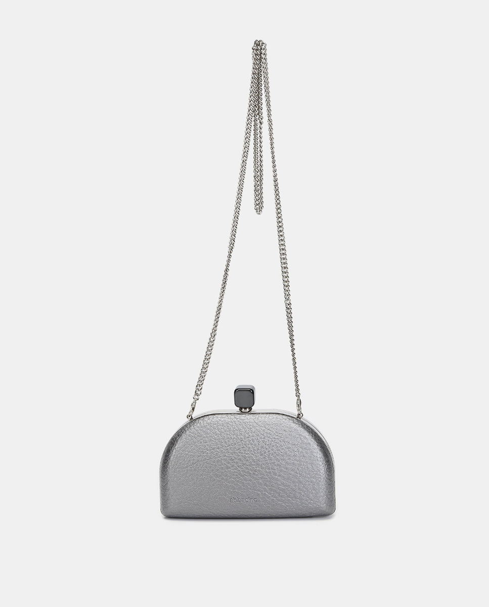clutch-abbacino-plateado-media-luna-metalizado-fiesta image 4