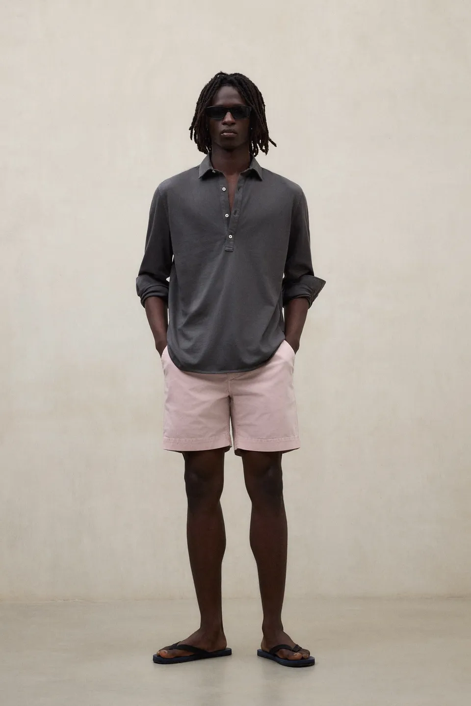 ecoalf-shorts-ethic-rosas-hombre-64-algod-n-regenerativo-tinte-natural-fit-regul image 1