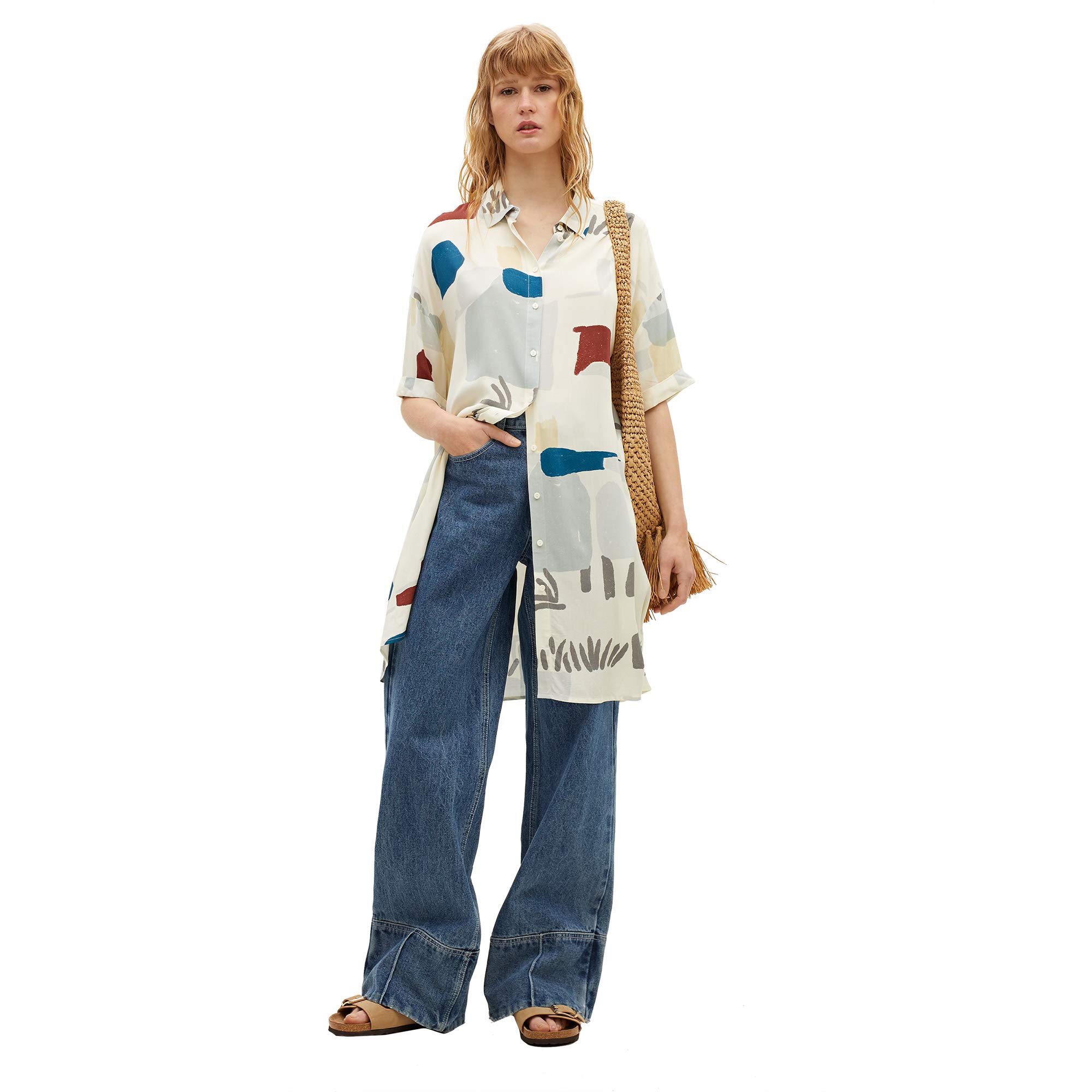 parfois-vestido-camisero-estampado-mujer image 2