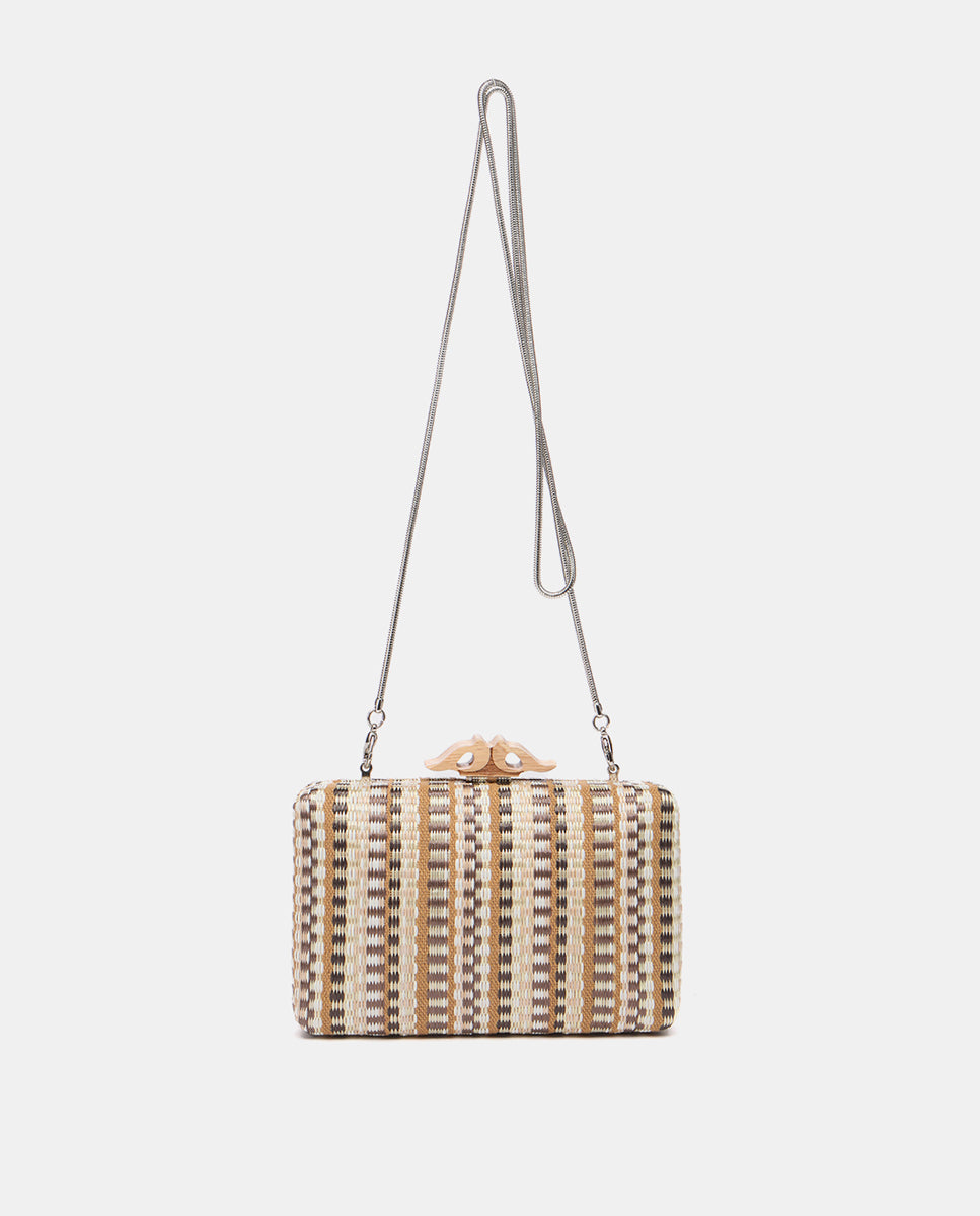 abbacino-clutch-de-fiesta-marr-n-con-estampado image 4